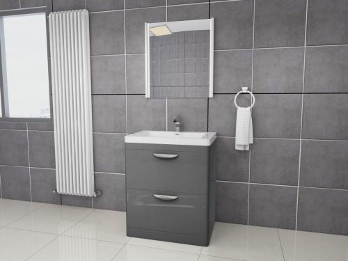 Apollo 700 FS Unit and Polymarble Basin Grey Gloss