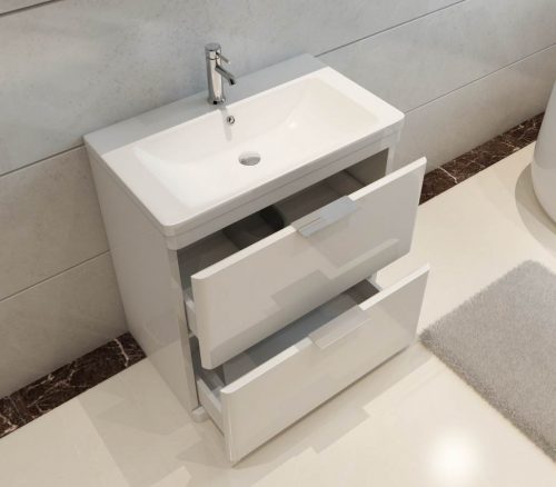 Comet 750mm Luxury Waterproof Vanity Unit & Basin- White