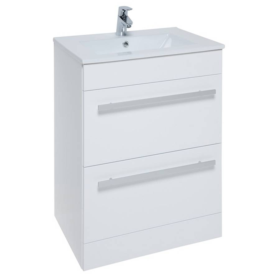 Purity Floor Standing 2 Drawer WHITE 600*855*450