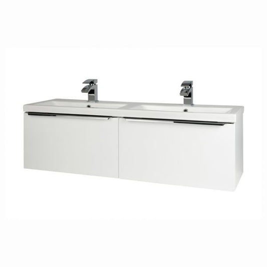 Kore 1200 Gloss White Wall Mounted Vanity Unit and Basin