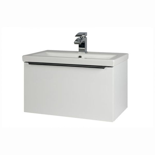 Kore 600 Gloss White Wall Mounted Vanity Unit and Basin