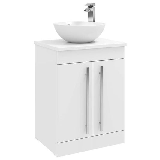 Purity 600mm Floor Standing 2 Door Unit With Basin And Worktop