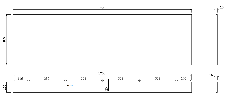 1700 Acubase Front Bath Panel White