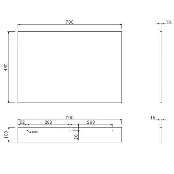 Acubase Waterproof End Bath Panel 700mm - Anthracite