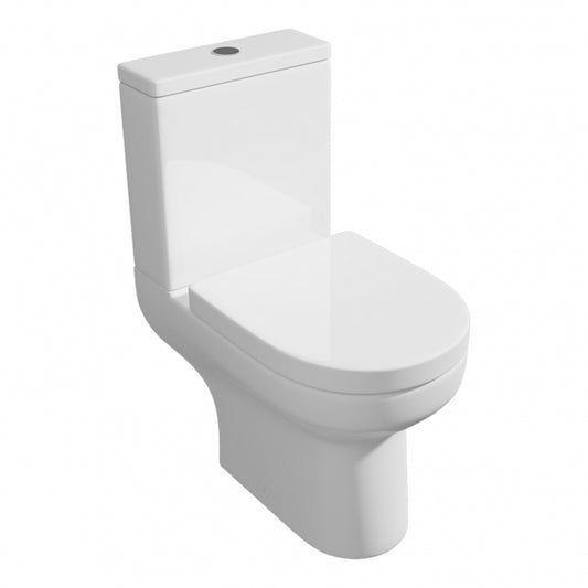 Bijoux Close Coupled Toilet with Push Button Cistern - Soft Close Seat