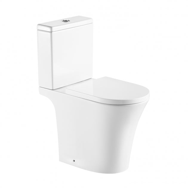 Kameo Comfort Height Close Coupled Toilet with Push Button Cistern - Soft Close Seat