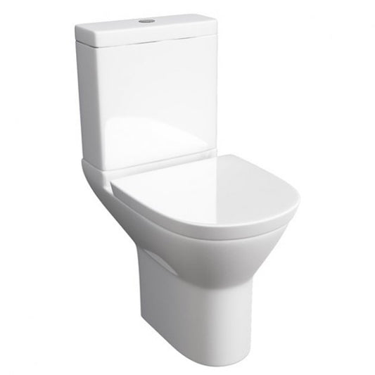 Project Round Close Coupled Round Toilet Push Button Cistern Soft Close Seat