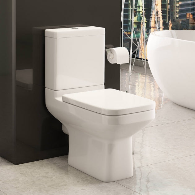 Trim Close Coupled Toilet with Cistern - Soft Close Seat