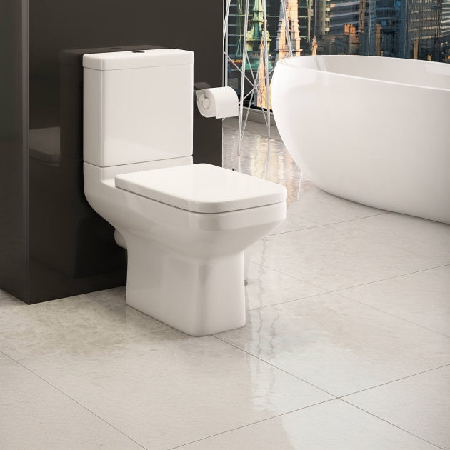 Trim Close Coupled Toilet with Cistern - Soft Close Seat